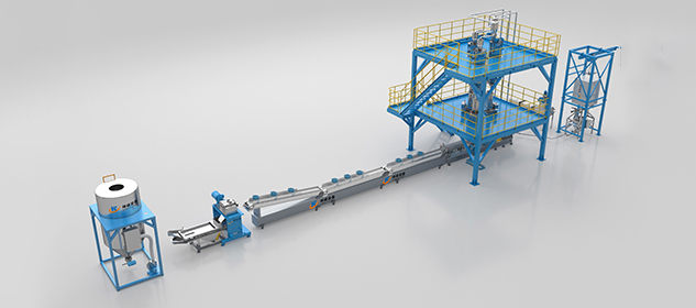 Degradation plastic granulation production line